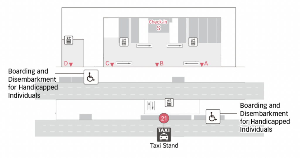 機場定額計程車，乘車處位於21號