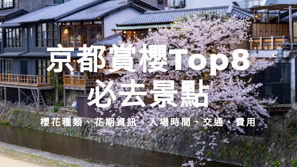 京都賞櫻Top8必去景點，櫻花種類，花期資訊，入場時間，交通方式，費用